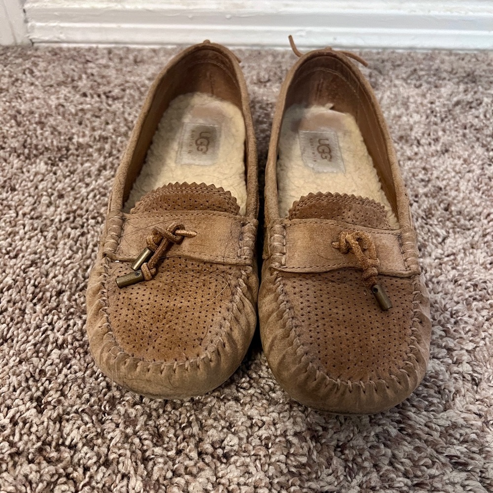 UGG Women's Tan Moccasins with Cozy Lining